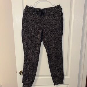 Black and White Lululemon Jogger Pants